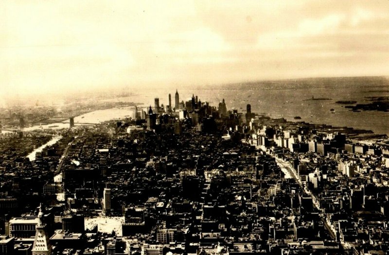 1930's RPPC View From Empire State Building NY Postcard F78 