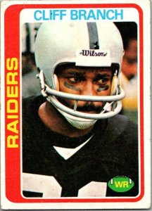 1978 Topps Football Card Cliff Branch Oakland Raiders sk7416