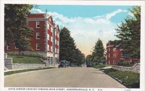 North Carolina Hendersonville Fifth Avenue Looking Towards Main Street