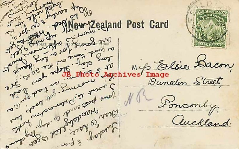 New Zealand, Palmerston, Hospital, Stamp, 1908 PM, Whalley, G.H. Bennett