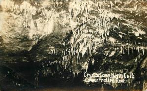 Burks County Pennsylvania Crystal Cave 1920s RPPC Photo Postcard 13082