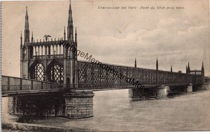 Rhine Bridge Near Kehl Postcard PC313