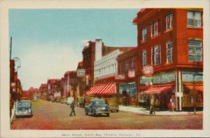 Main Street North Bay Ontario ON Unused PECO Postcard G49