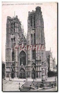 Old Postcard The Cathedral St Gudule Brussels