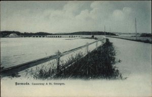 St Georges Bermuda Causeway c1910 Vintage Postcard