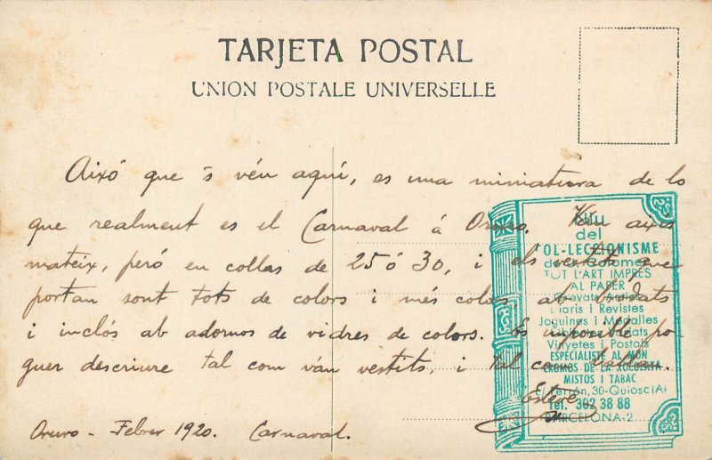 Bolivia Oruro danza de Indios 1920