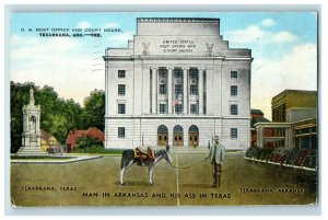 Vintage US Post Office & Courthouse, Texarkana, AR In Color P164