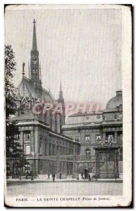 Old Postcard Paris La Sainte Chapelle (courthouse)