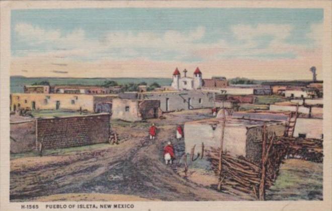 Indian Pueblo Of Isleta New Mexico 1948 Fred Harvey