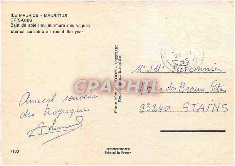 Postcard Modern Mauritius Gris Gris