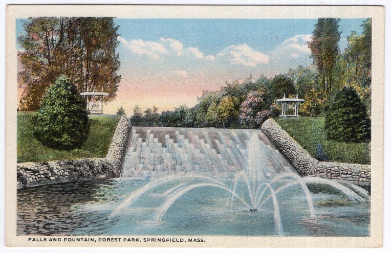 Springfield, Mass, Falls and Fountain, Forest Park