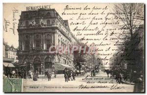 Paris Postcard Renaissance Old Theater