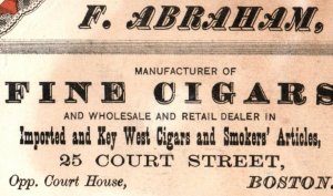 1870s-80s Die-Cut Cigar Box F. Abraham Fine Key West Cigars F149