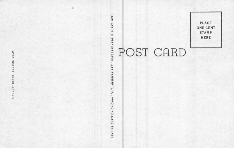 Postcard Interior Pahaska Tepee Coffee Shop Buffalo Bill Museum, Colorado~117964