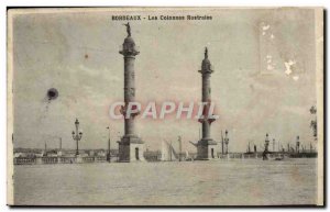 Old Postcard Bordeaux Rostral Columns