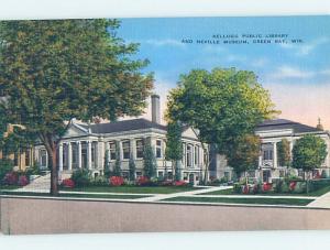 Unused Linen LIBRARY SCENE Green Bay Wisconsin WI d6080