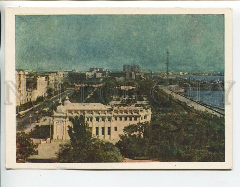 458777 USSR 1954 Azerbaijan Baku view of Primorsky Boulevard photo by Alpert old