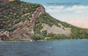 The Indian Profile Rock On Mount Tammany 1650 Feet Delaware Water Gap Pennsyl...