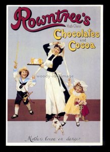 ad4168 - Rowntree's Chocolates & Cocoa - Maid & Children, Modern Advert postcard