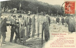 Postcard French Rope Salesman in Morvan Fair 6 Les Cordes Support The Master