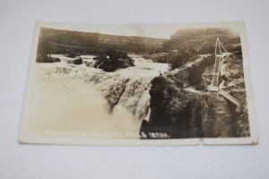 Stairway at Shoshone Falls Idaho Real Photo Postcard Wesley Andrews