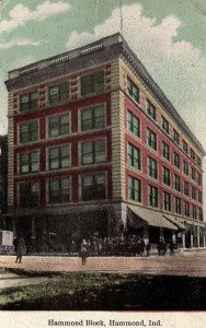 Hammond, Indiana - Group in front of the Hammond Block - in 1908