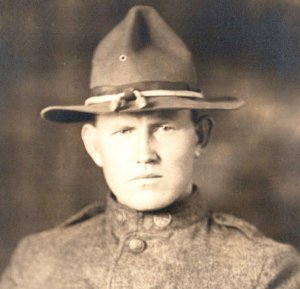 RPPC WWI Infantry Soldier Army Real Photo Postcard