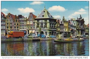 Netherlands Haarlem Spaarne met Waag