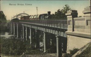 RR Train Murray Bridge Echuca Australia c1910 Postcard