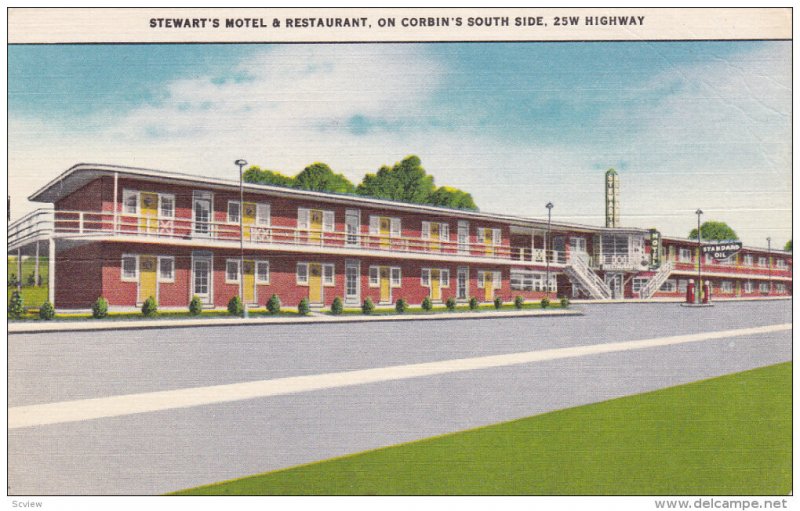 CORBIN, Kentucky, 1930-1940's; Stewart's Motel, 25 W Highway