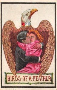 Birds of A Feather Fraternal Order of Eagles Romantic 1910 Vintage Postcard