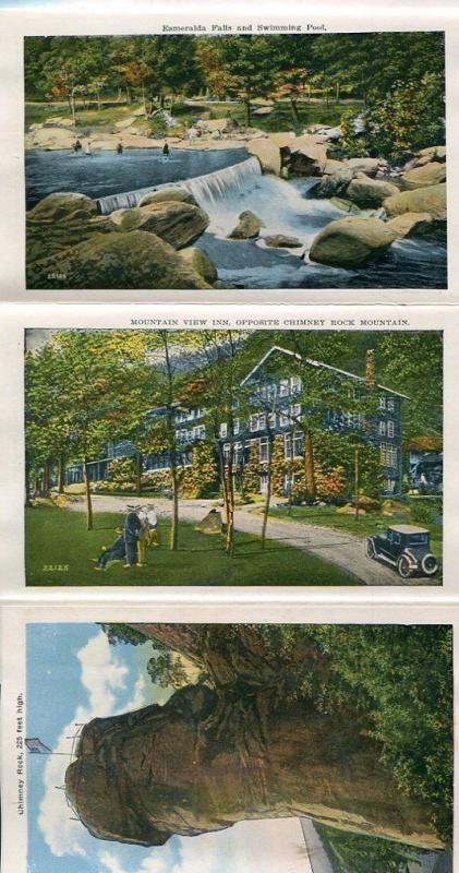 Chimney Rock Section Western North Carolina nc postcard folder foldout #3