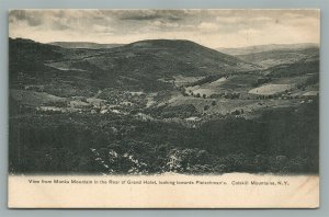 CATSKILLS MTS NY VIEW OF MONKA MOUNTAIN ANTIQUE POSTCARD