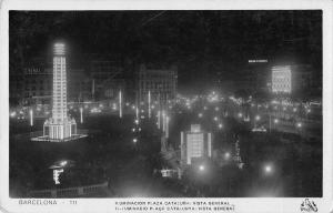 BR71717 barcelona real photo iluminacion plaza cataluna vista general spain
