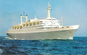 Holland America Line Flagship Rotterdam Ship Vintage Postcard 08.30