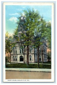 c1930s Court House Shelbyville Indiana Vintage Unposted Postcard