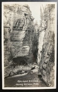Mint Canada Real Photo Postcard Cover RPPC Maligne Canyon Jasper Park Slark