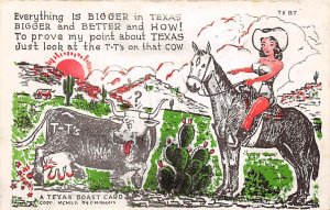 Artist CM Rodgers A Texas Boast Card  - Comic, Texas TX  