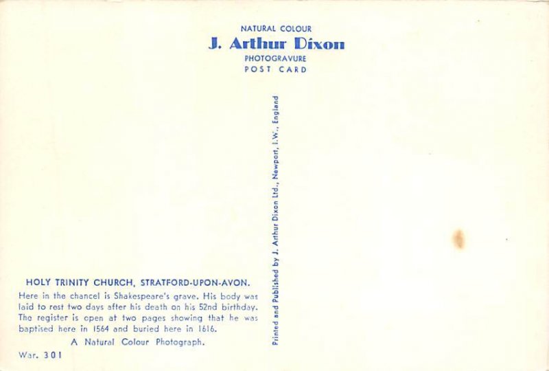 Holy Trinity Church Holy Trinity Church, Stratford Upon Avon