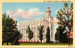 Utah St George Mormon Temple Curteich