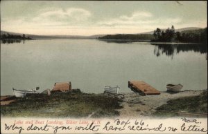 Silver Lake New Hampshire NH Lake Boat Landing Dock 1900s-10s Postcard