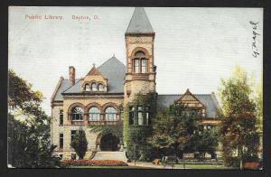 Public Library Outside View Dayton OH Used c1907