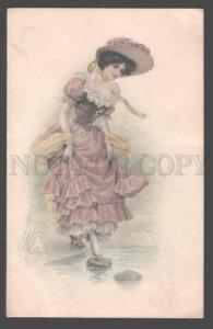 3106959 Young BELLE by WICHERA old VIENNE MUNK #632 water color