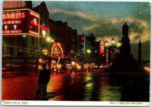 Postcard - Dublin City at Night, Ireland