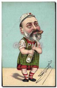 Old Postcard Edward VII and his bottle Army