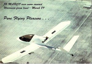 Alpha USA Aviation Glider Postcard Photochrome Wisconsin March 89