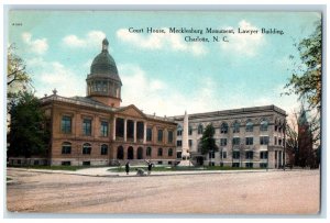 c1910 Court House Lawyer Building Charlotte North Carolina NC Posted Postcard