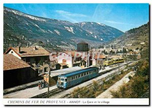 Modern Postcard Annot: The train station and the village