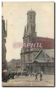 Old Postcard Brest Church St Louis