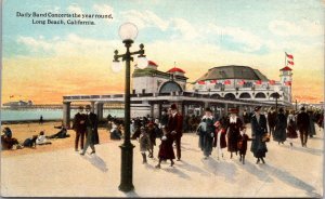 Postcard Daily Band Concerts the year round in Long Beach, California